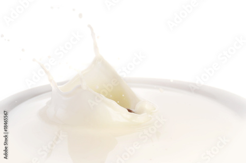 plate with milk