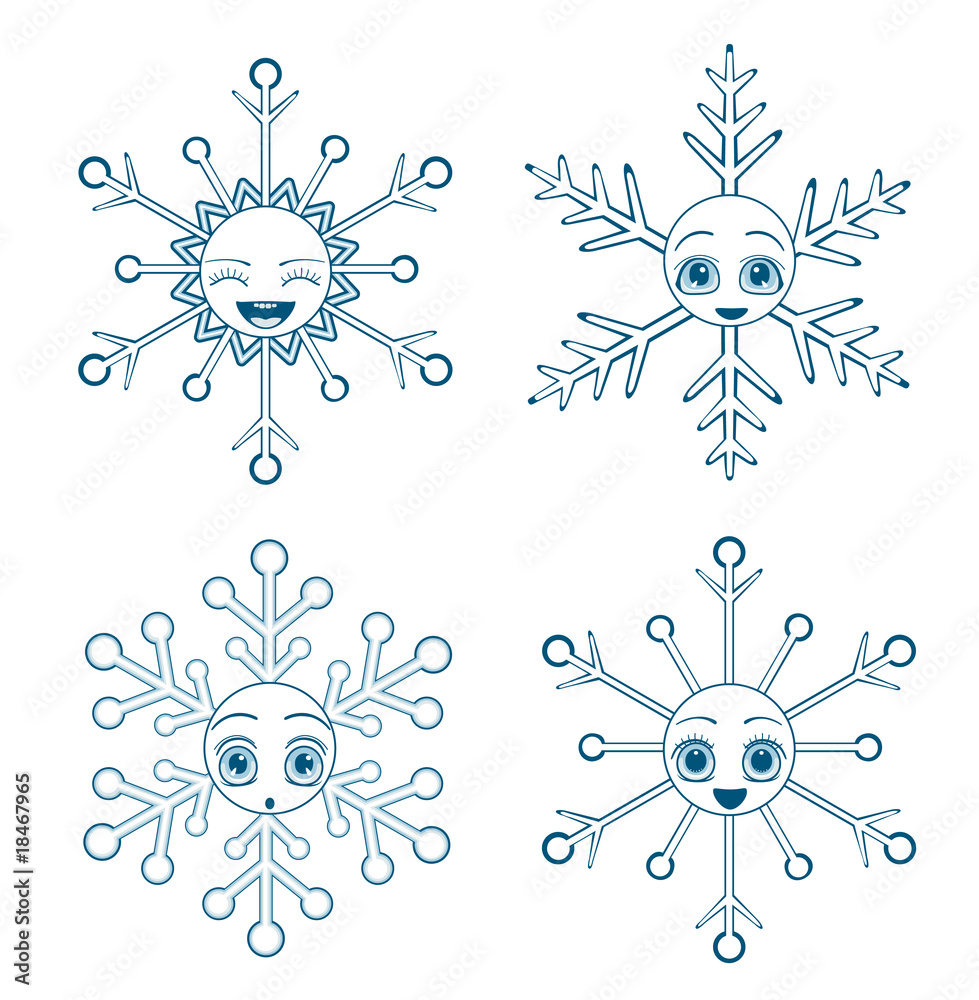 anime-snowflakes-collection-on-white-background-vector-stock-vector-adobe-stock