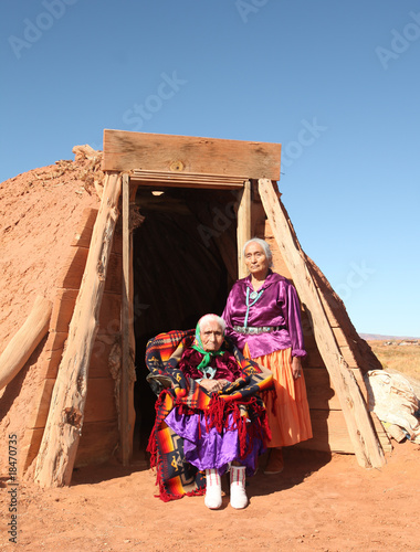 Mother and Daughter Traditional Navajo Women