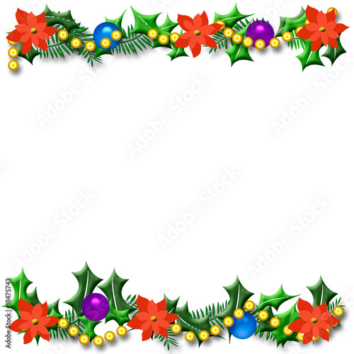 Christmas holly frame
