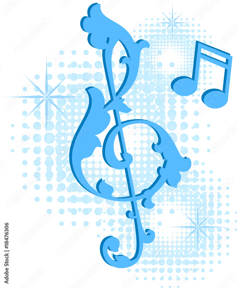 Naklejka premium Treble Clef