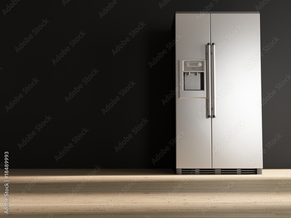 refrigerator to face a black wall refrigerator to face a black wall