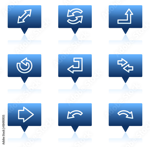 Arrows web icons, blue speech bubbles series © Sergiy Timashov