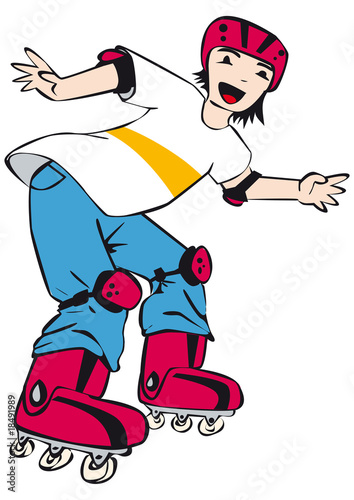 adolescente patinando
