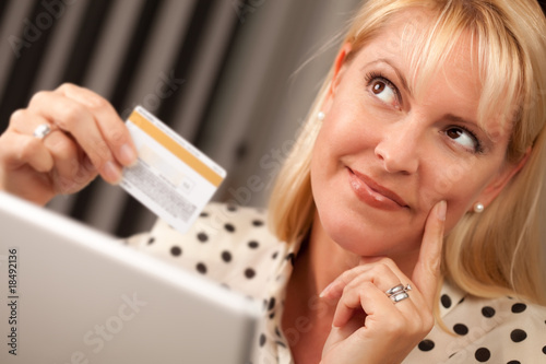 Beautiful Woman Using Lapto...