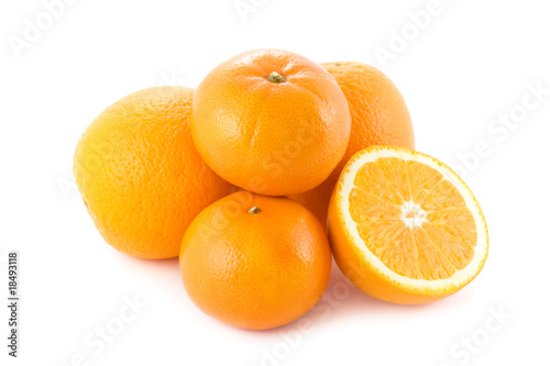 Oranges isolated on white