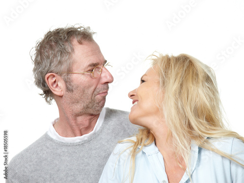 laughing happy adult couple