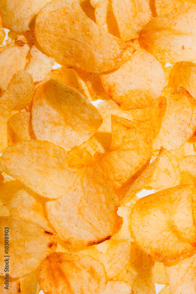 Potato chips texture background Potato chips texture background