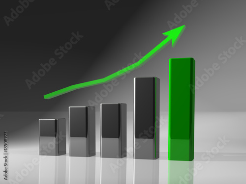 Obraz na płótnie Serie3D - Business graphic 
