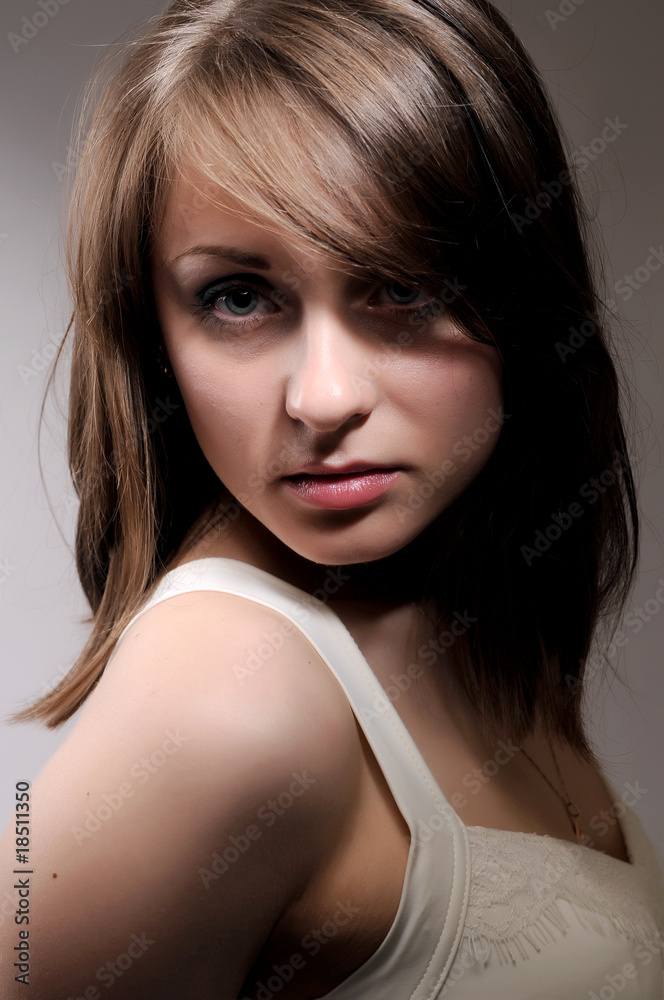 portrait of a brunette woman portrait of a brunette woman
