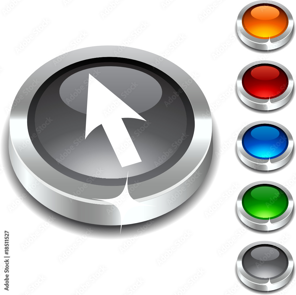 Cursor 3d button set. Vector illustration Cursor 3d button set. Vector illustration