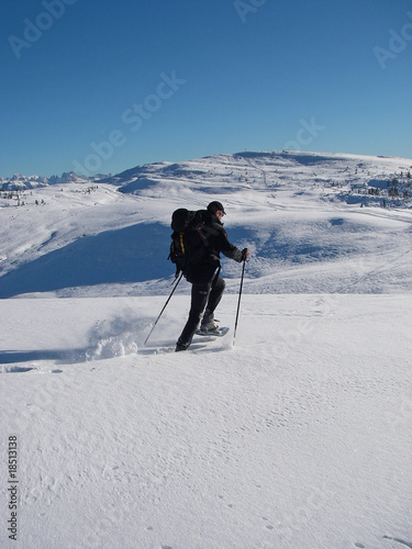 schneeschuhwanderer photo