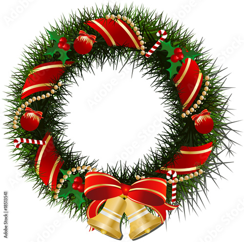 christmas wreath with bells