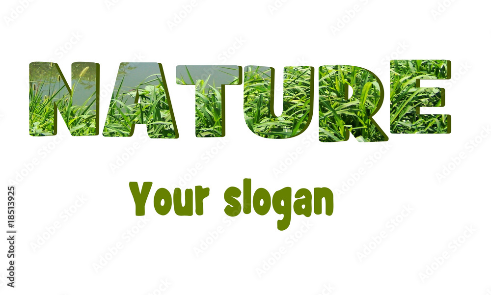 slogan natura Illustration Stock | Adobe Stock