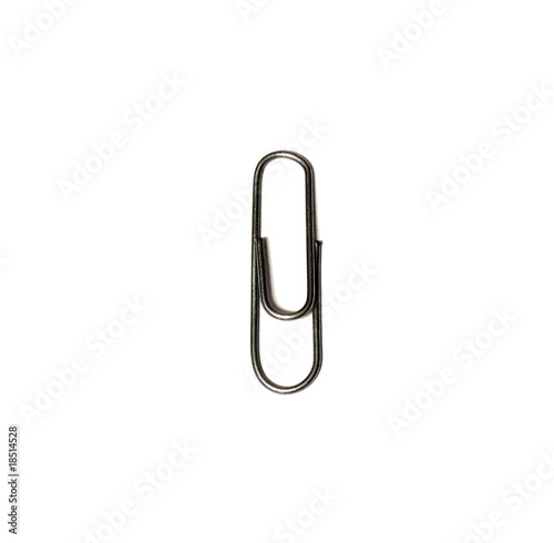 Paper clip isolated on white