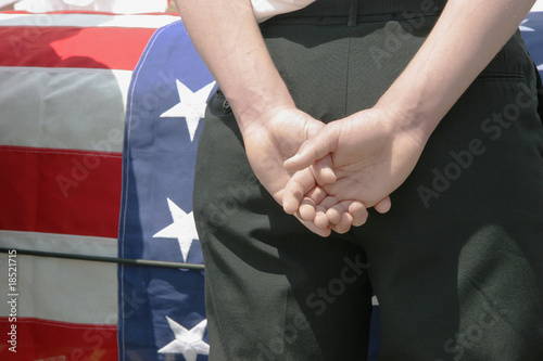 Flag-draped Coffin
