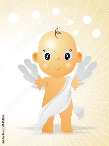 background with cute cupid