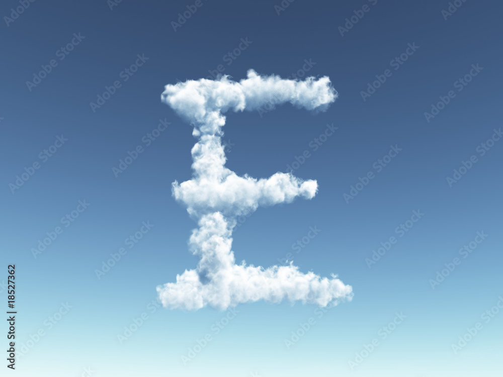 buchstabe e aus wolken buchstabe e aus wolken