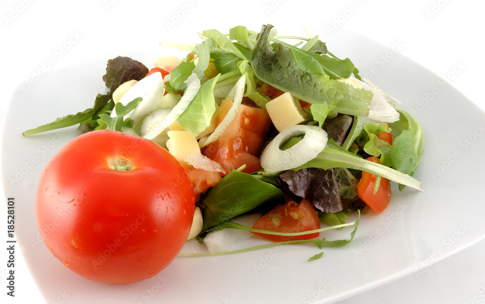 Salad dish isolated in white