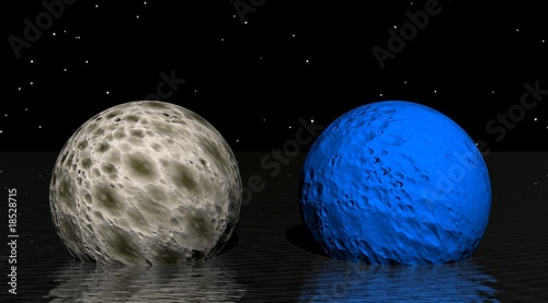 two moon black and blue