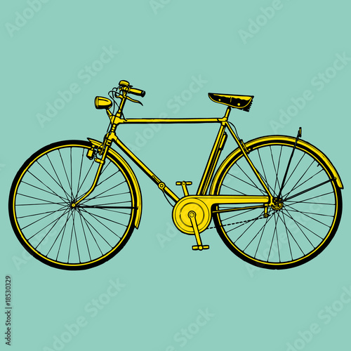 old classic bike motobike Illustration Vector