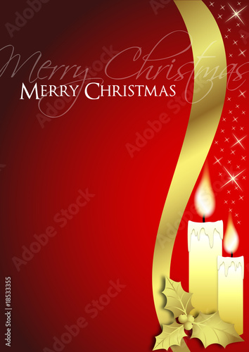christmas card with candles