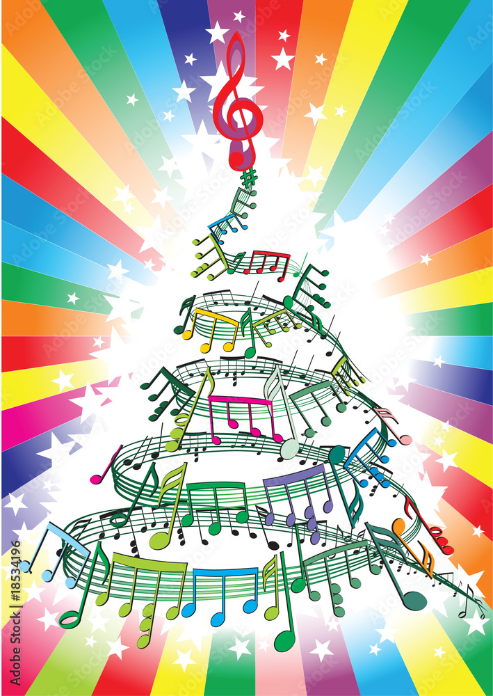 Fototapeta premium new year music notes