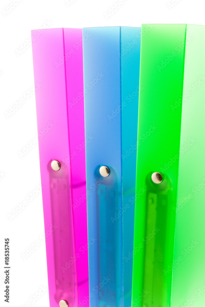 three multicolored folders three multicolored folders