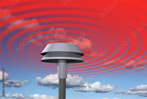 Naklejka Warning signal from siren