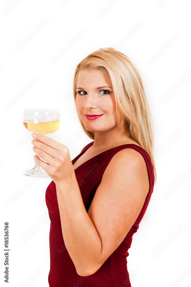 Young sexy party woman with champagne glass Young sexy party woman with champagne glass