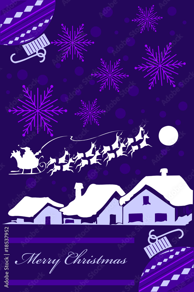 Purple Christmas Card