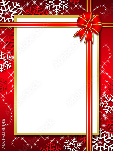 Photography Red Christmas card with ribbon