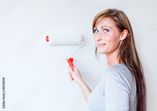 apartment wall paint woman