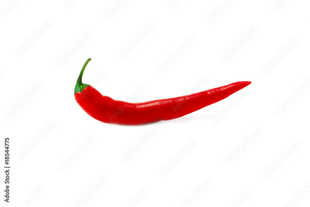 red chili pepper isolated on white background