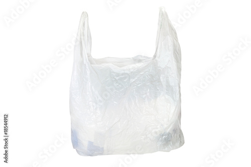 plastic bag under the white background