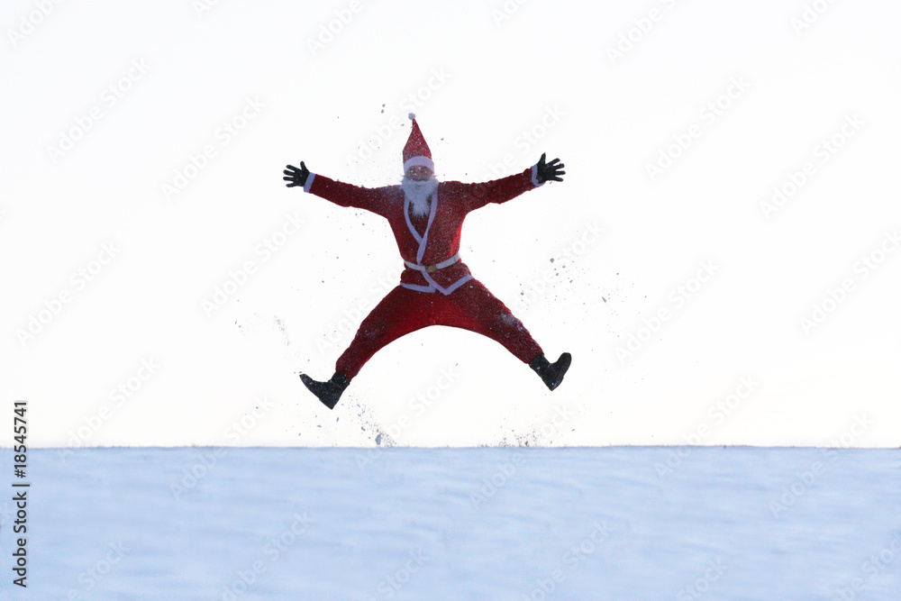 Fototapeta premium Lustiger Weihnachtsmann