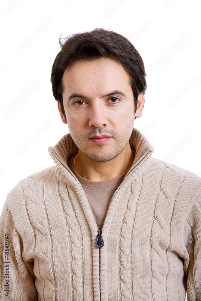 Obraz premium young casual man portrait, isolated on white