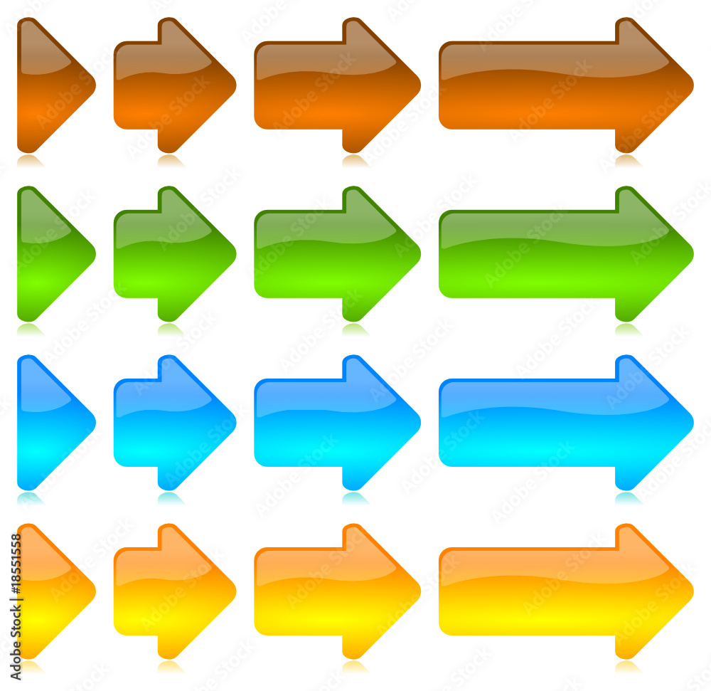 Frecce Vettoriali Colorate Progressive Stock Vector Adobe Stock