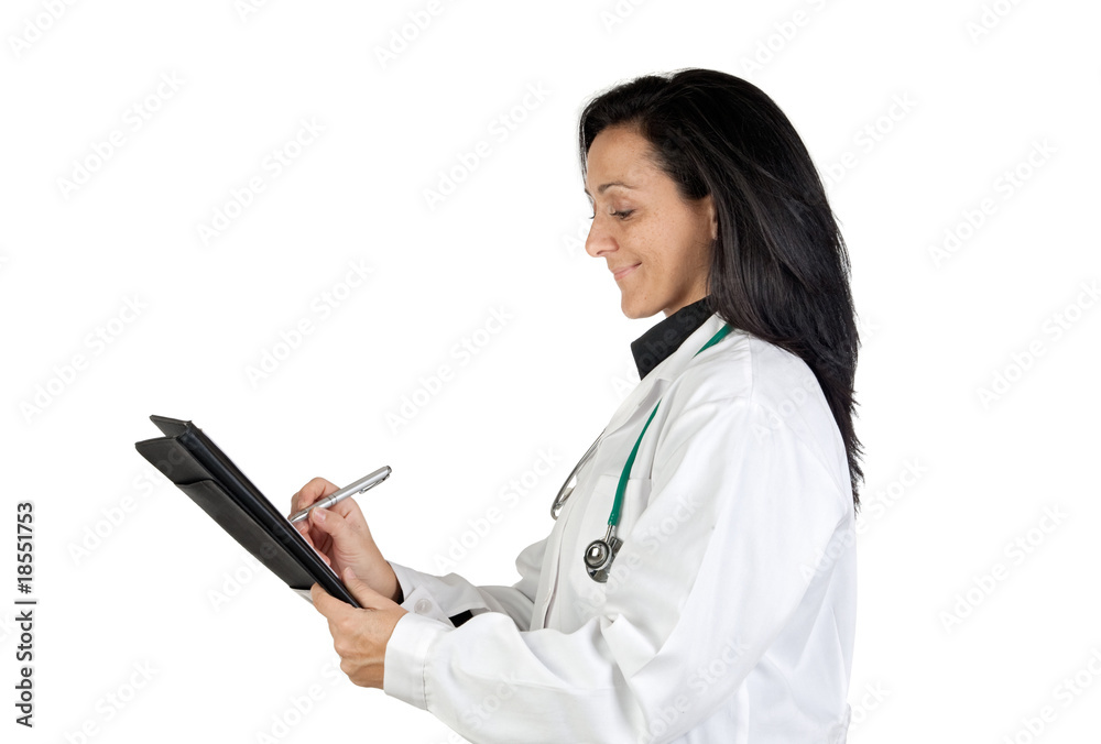 Doctor woman doing report Doctor woman doing report