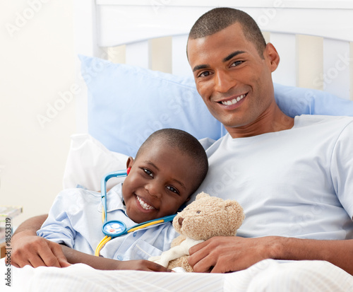 Father with his sick child