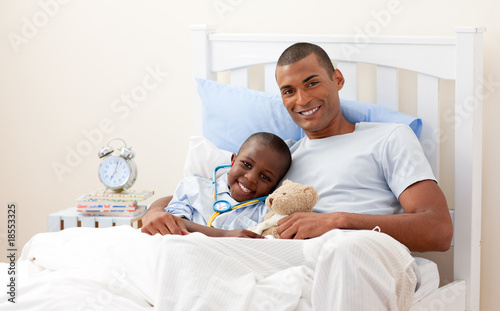 Father with his sick child