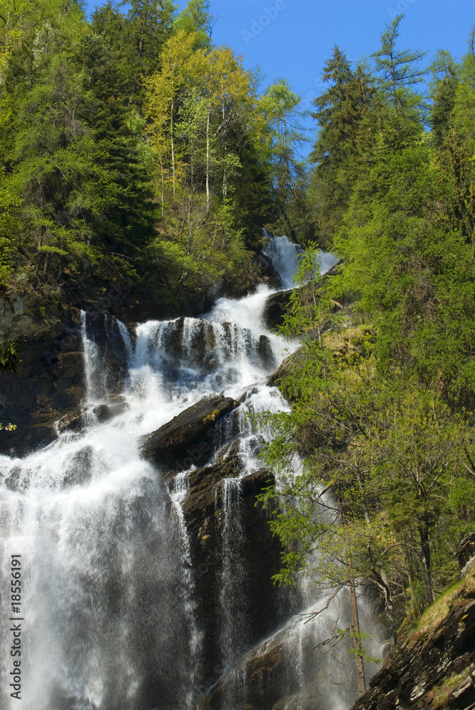 A beautiful waterfall in the north of Italy A beautiful waterfall in the north of Italy