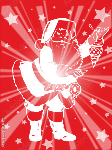 Babbo Natale su sfondo