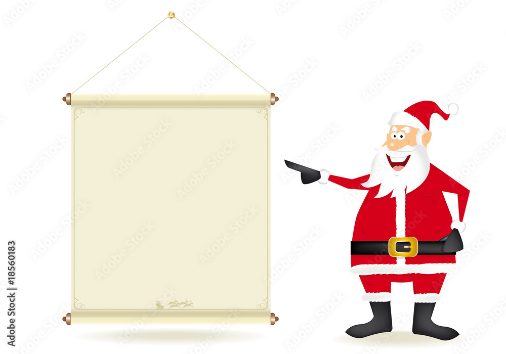 santa with streamer