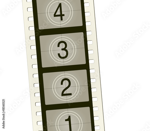 Vector film reel with old-syle count
