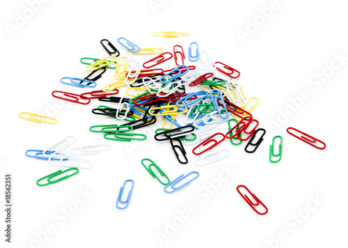 color clips isolated on white