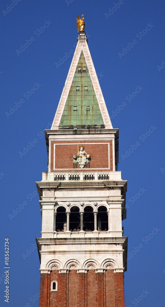 The Campanile Bell Tower Close Up Venice Italy