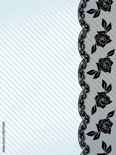 Vertical black French lace background