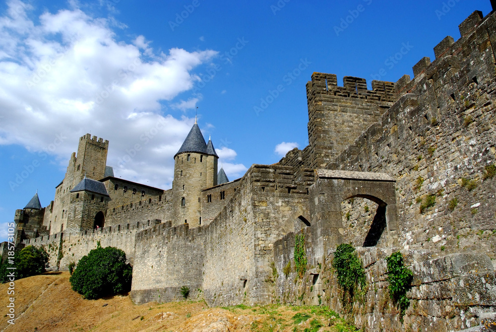 Carcassonne Castle in south France