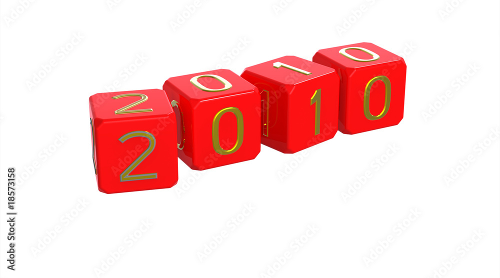 Happy New Year 2010, dice Happy New Year 2010, dice